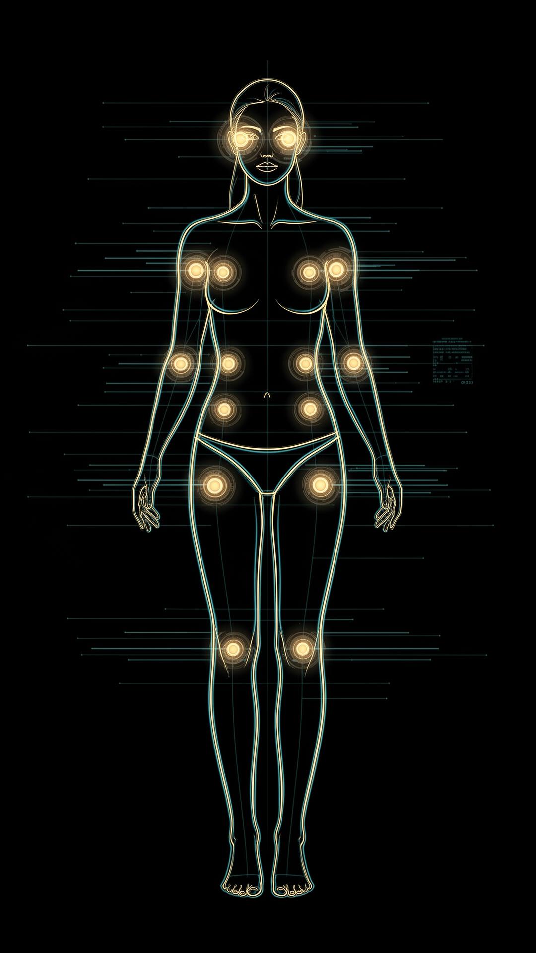 AI Behandlungszonen – Frauen Body Mapping